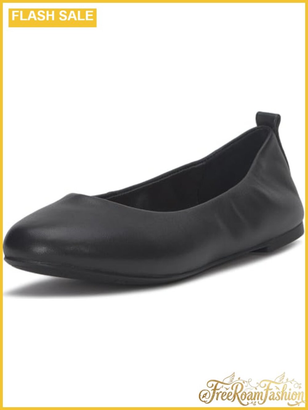 Leather Ballet Flats Stretch Slip-On Almond Toe Cushioned Casual Work